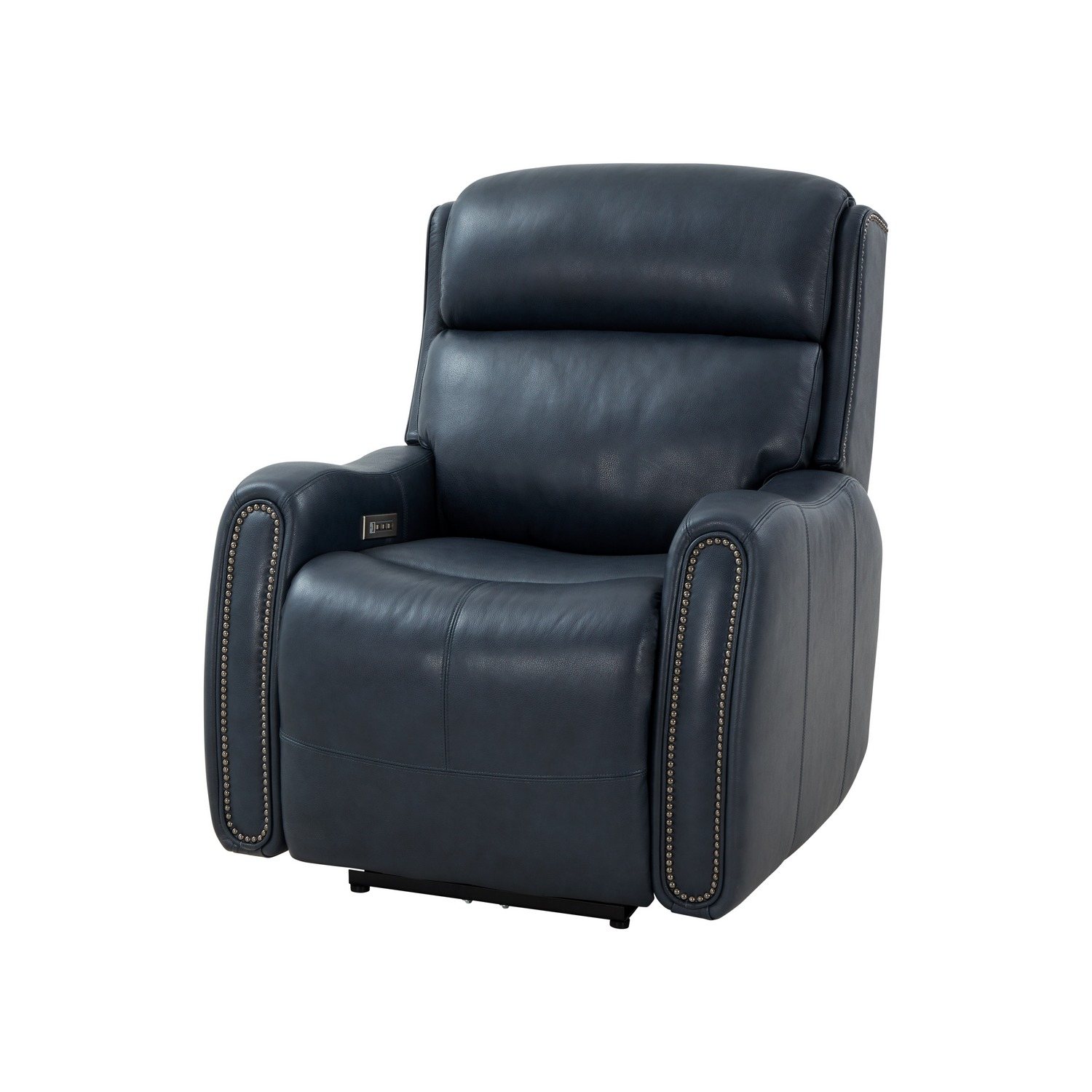 Barcalounger Brookside Power Recliner Chair with Power Head Rest and Power Lumbar - Barone Navy Blue/All Leather