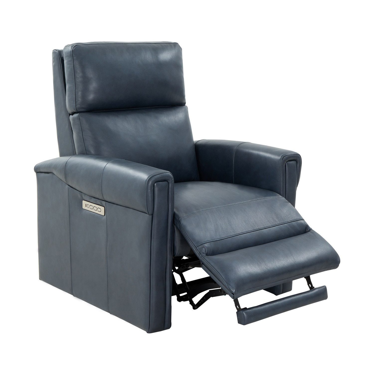 Barcalounger Jeffrey Zero Gravity Power Recliner Chair with Power Head Rest and Lumbar - Barone Navy Blue/All Leather