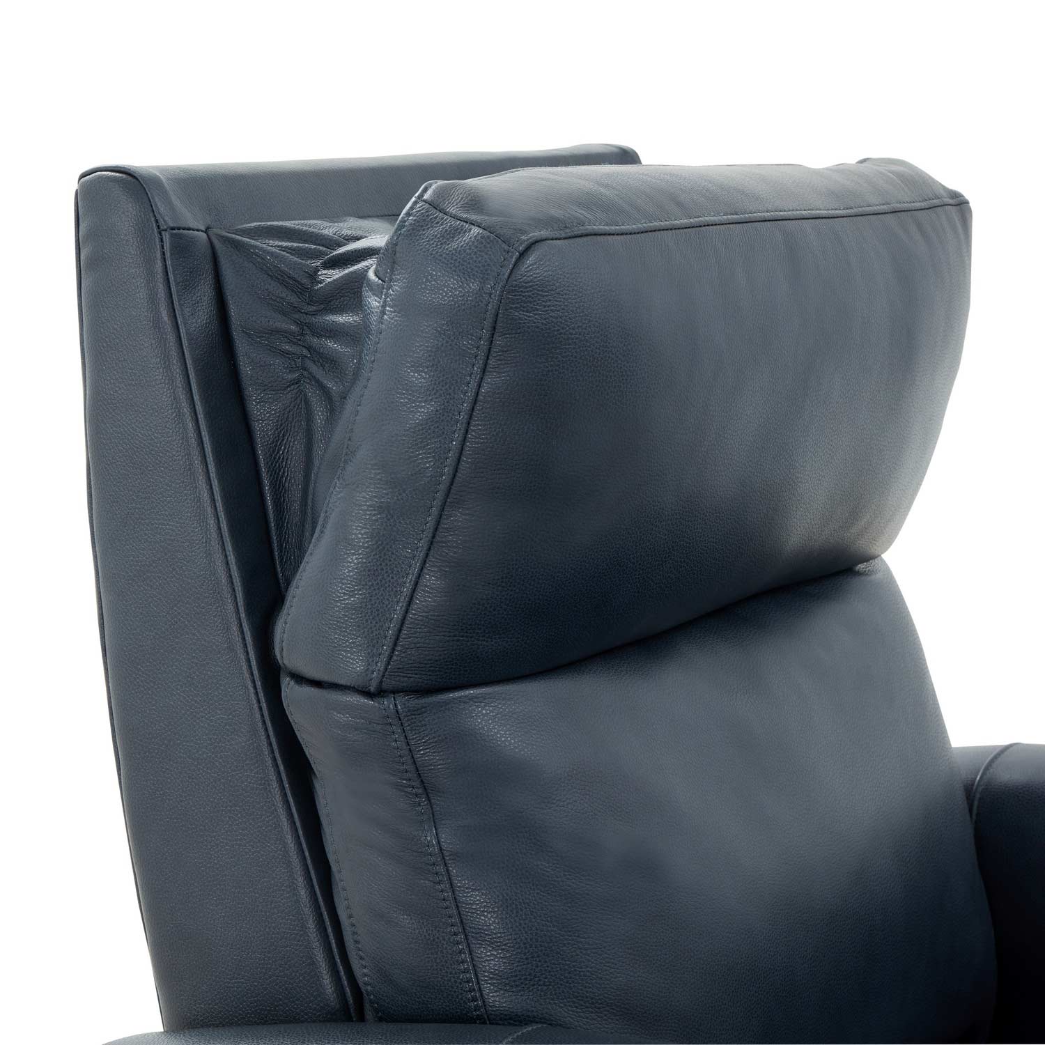 Barcalounger Jeffrey Zero Gravity Power Recliner Chair with Power Head Rest and Lumbar - Barone Navy Blue/All Leather