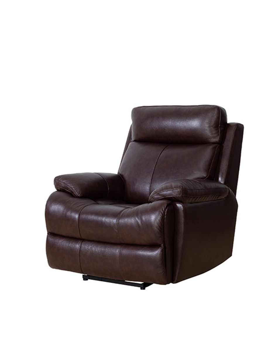 Barcalounger Bryce Power Recliner Chair with Power Head Rest and Lumbar - Ryegate Fudge/Leather Match