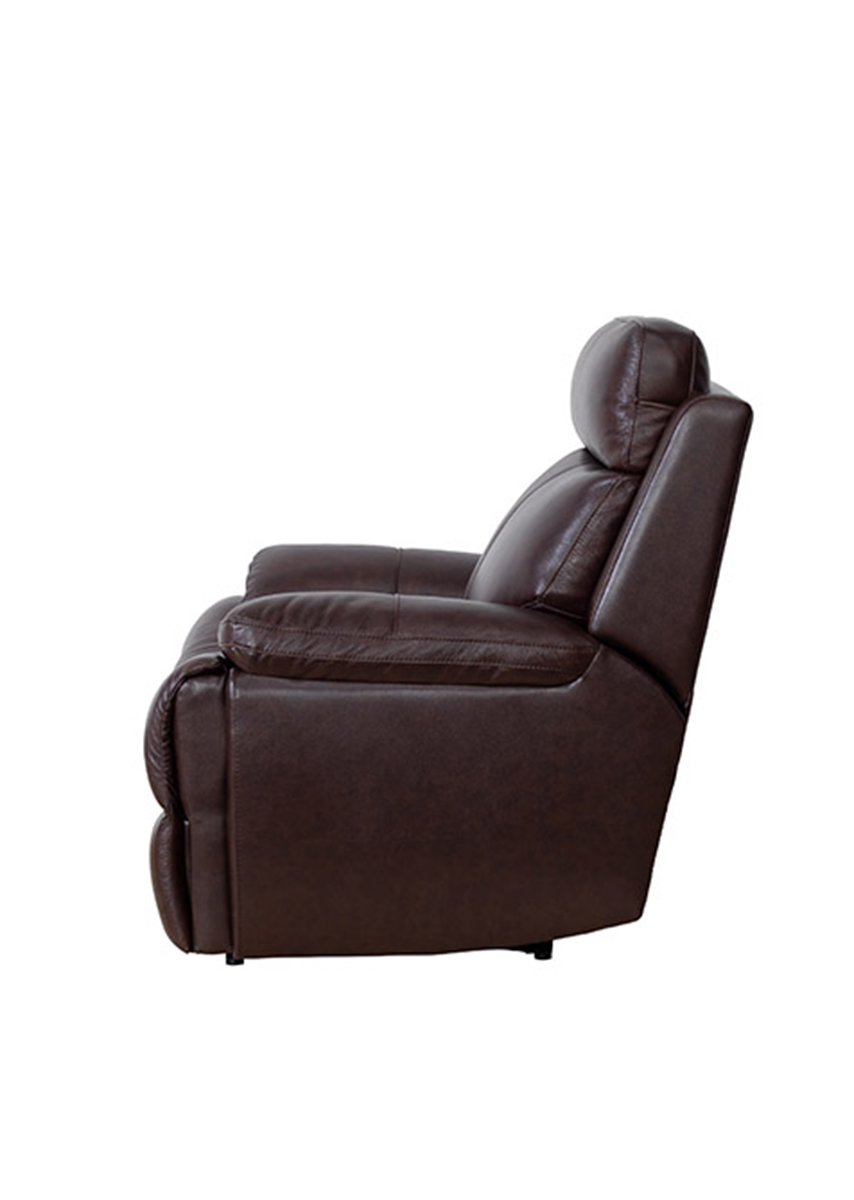 Barcalounger Bryce Power Recliner Chair with Power Head Rest and Lumbar - Ryegate Fudge/Leather Match