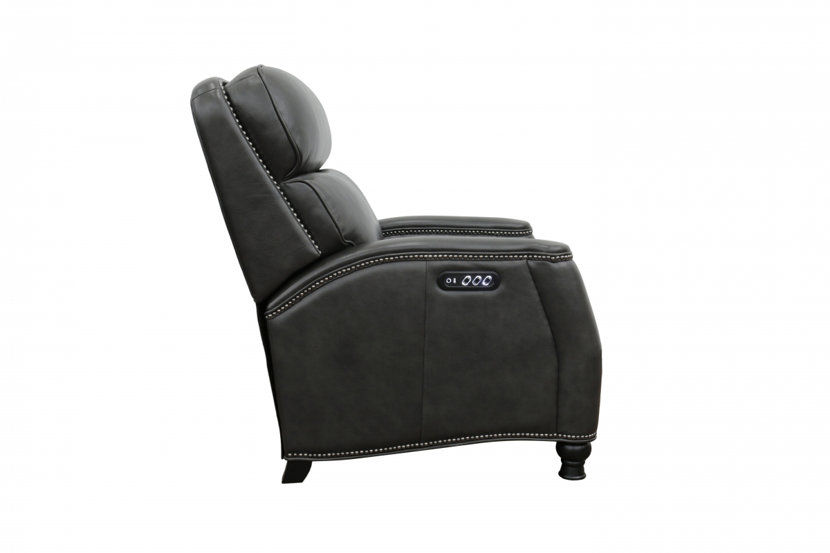 Barcalounger Townsend Power Recliner Chair with Power Head Rest and Lumbar - Wrenn Grey/All Leather