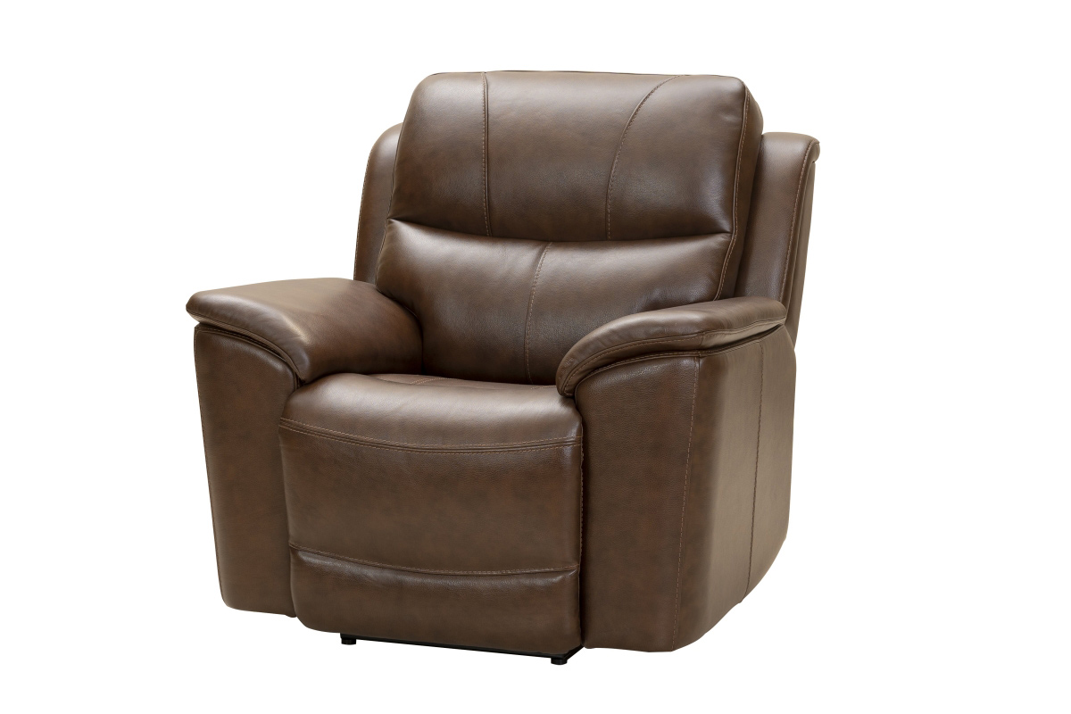 Barcalounger Kaden Power Recliner Chair with Power Head Rest and Lumbar - Jarod Brown/Leather Match