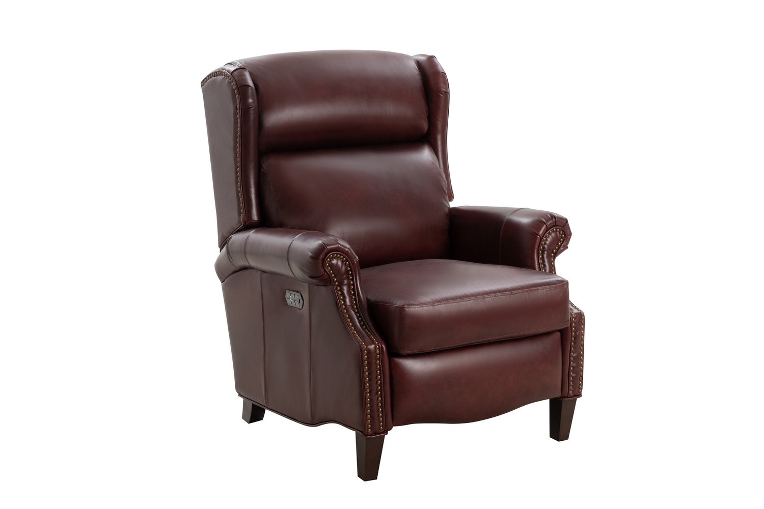 Barcalounger Philadelphia Power Recliner Chair with Power Head Rest and Lumbar - Emerson Sangria/Top Grain Leather