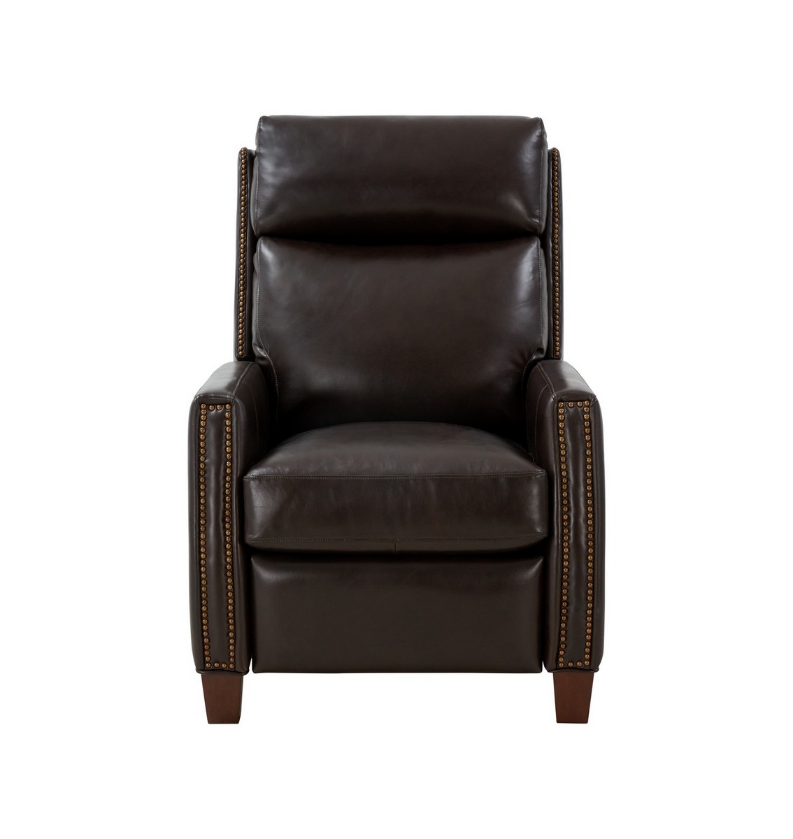 Barcalounger Anaheim Big and Tall Power Recliner Chair with Power Head Rest and Lumbar - Bennington Fudge/All Leather