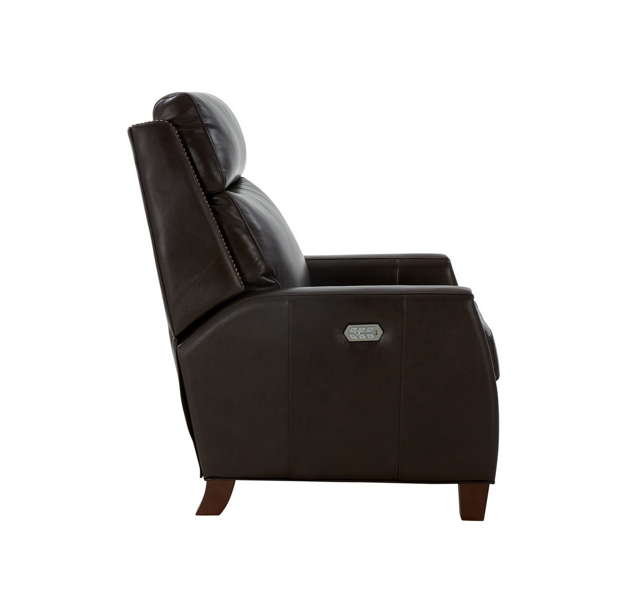 Barcalounger Anaheim Big and Tall Power Recliner Chair with Power Head Rest and Lumbar - Bennington Fudge/All Leather