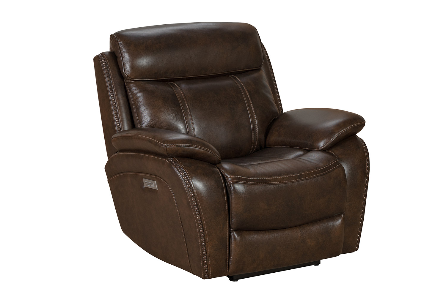Barcalounger Sandover Power Recliner Chair with Power Head Rest and Lumbar - Tri-Tone Chocolate/Leather match