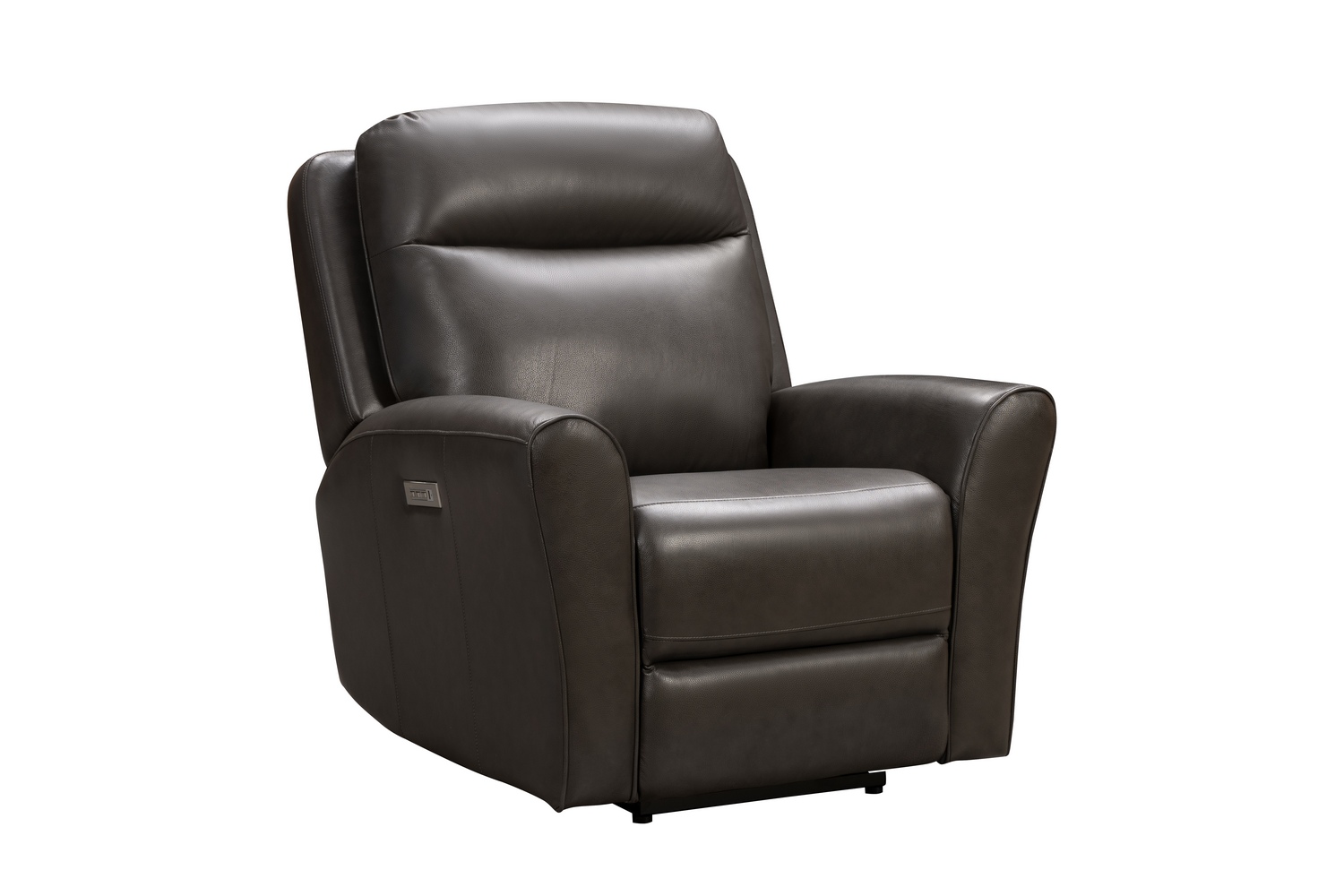 Barcalounger Kelsey Big and Tall Power Recliner Chair with Power Head Rest and Lumbar - Matteo Smokey Gray/Leather Match