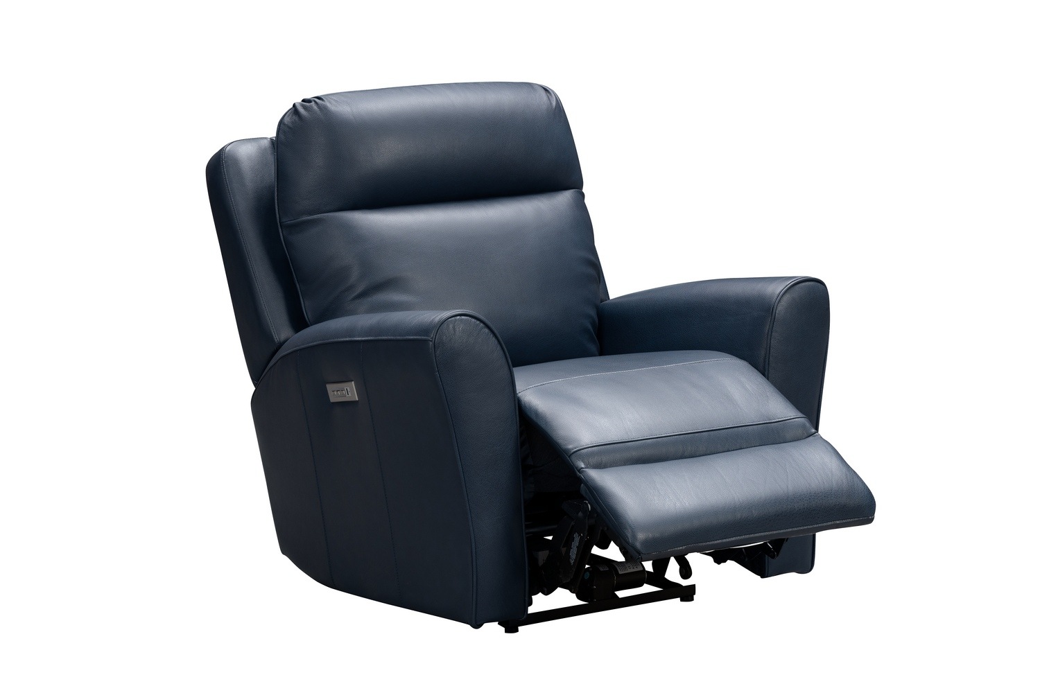 Barcalounger Kelsey Big and Tall Power Recliner Chair with Power Head Rest and Lumbar - Marco Navy Blue/Leather Match