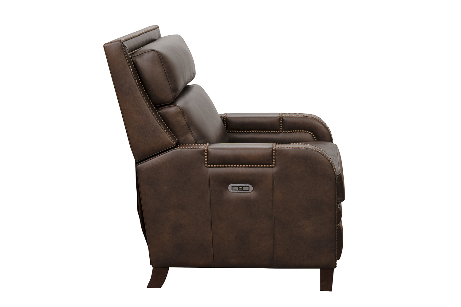 Barcalounger Cambridge Voice Activated Power Recliner Chair with Power Head Rest - Ashford Walnut/All Leather