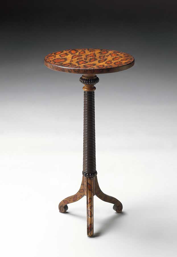 Butler 1583182 Leopard Spots Pedestal Table