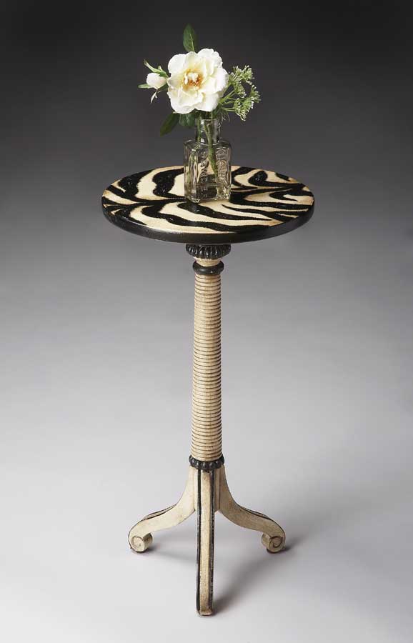 Butler 1583191 Zebra Stripe Pedestal Table