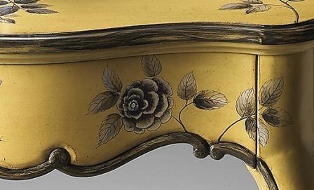 Butler 5014196 Yellow Floral Console Table