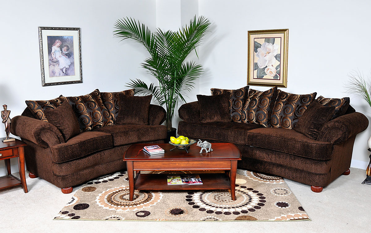 Benchmark Upholstery Park Sofa Set - Baring Rust