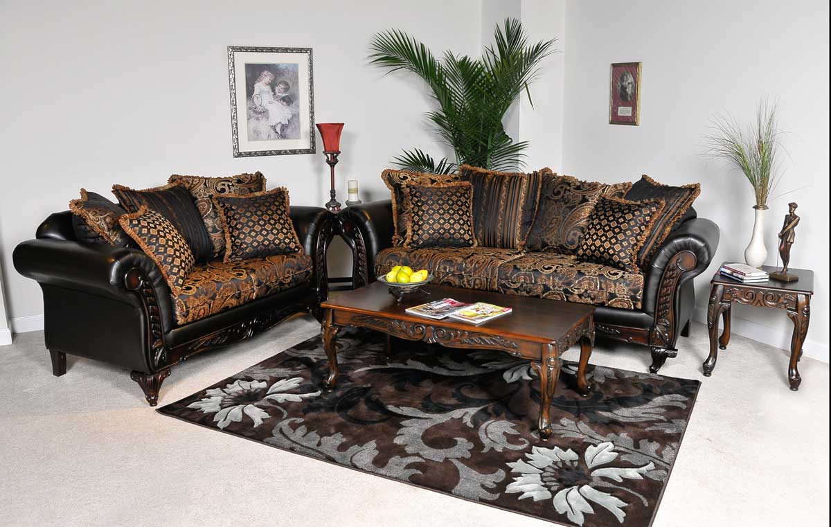 Benchmark Upholstery Elegant Sofa Set - Candytuft Storm