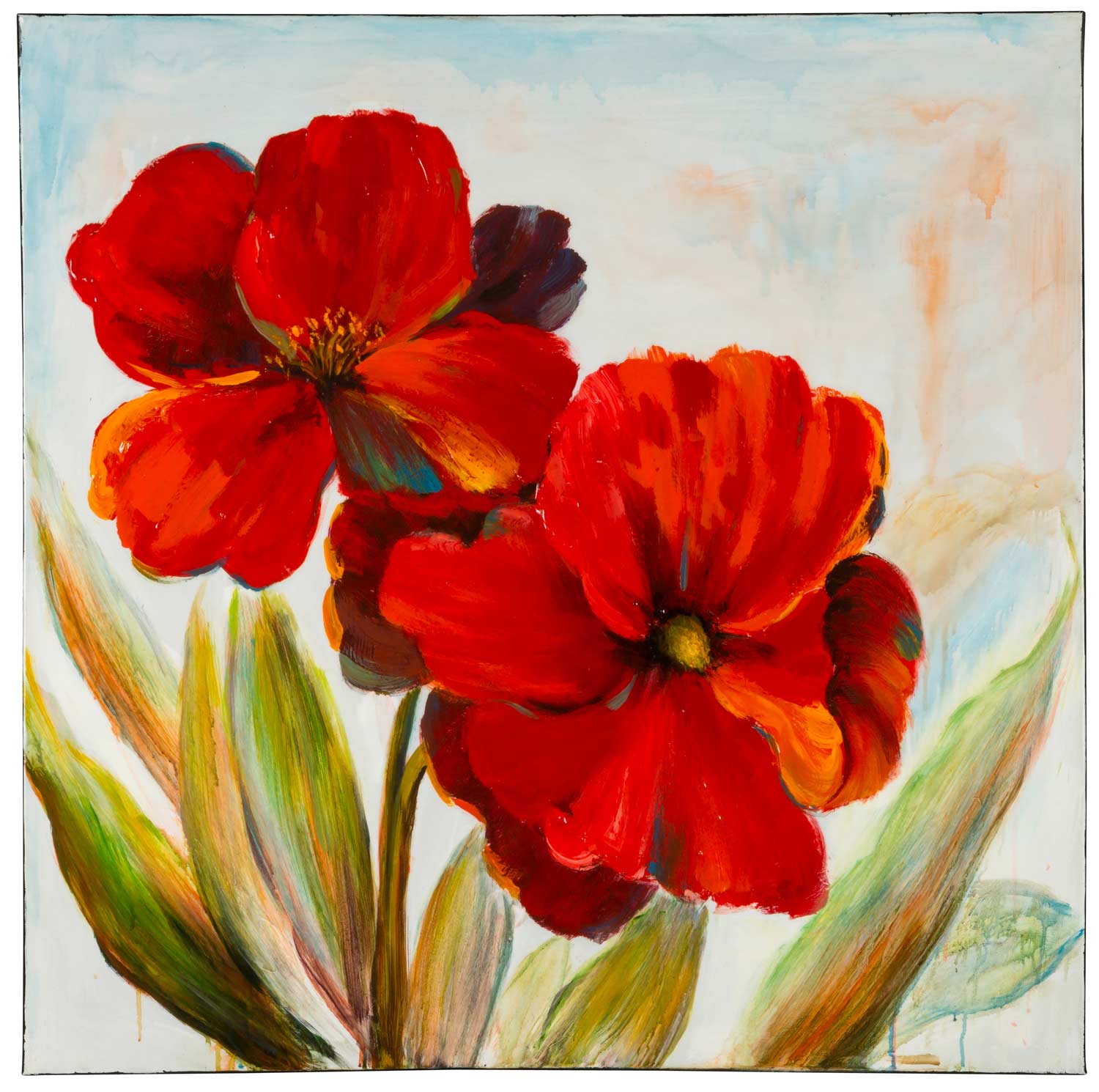 Cooper Classics 40814 Flowers - Red Canvas Painting