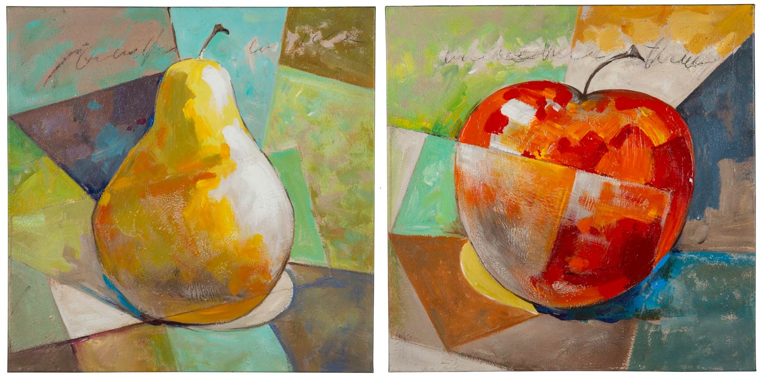 Cooper Classics Fresh Fruit I - Set of 2 Canvas Painting