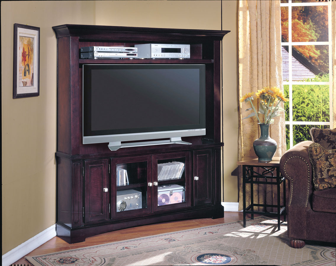 Parker House Cherry Hill LCD Plasma TV Corner Wall Unit