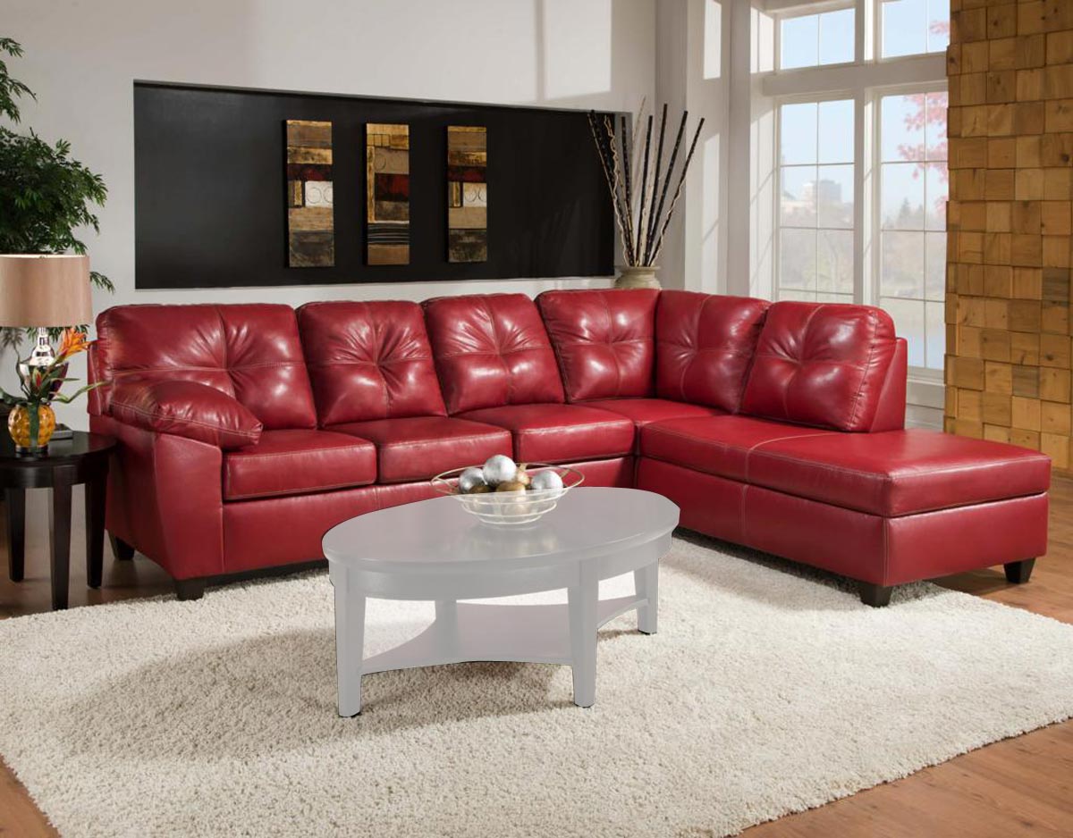 Chelsea Home Ocean 2 Piece Sectional Sofa with Chaise - Thomas Cardinal