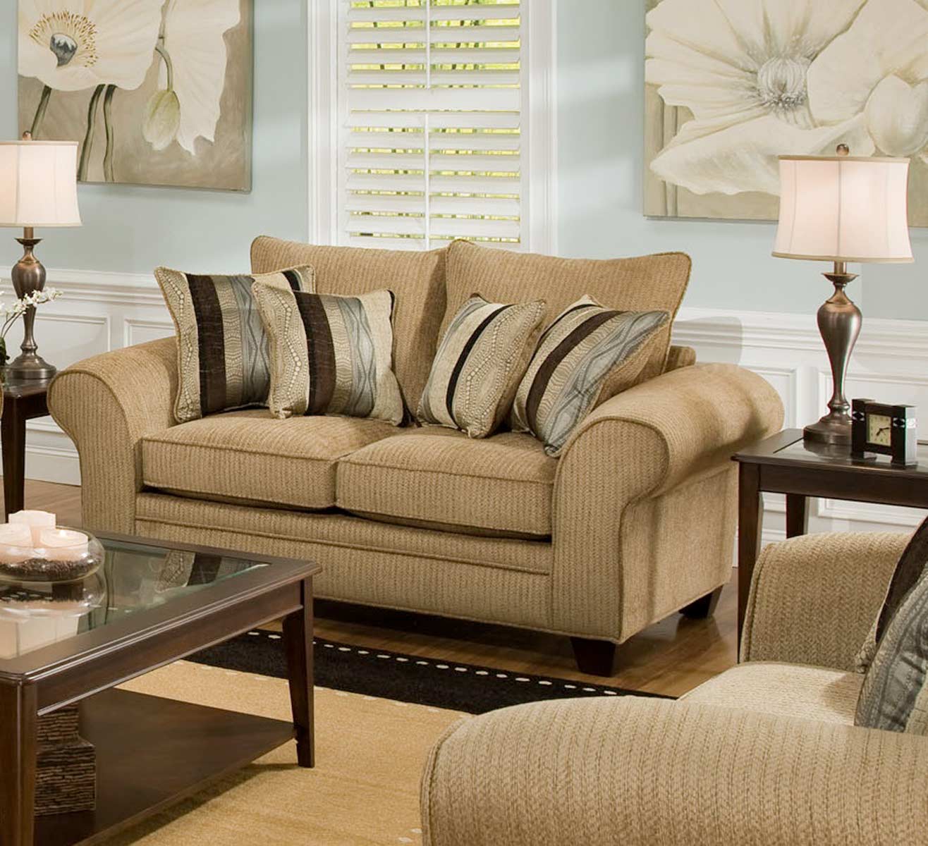 Chelsea Home Clearlake Sofa Set - Waverly Suede CHF-183702-3921-Sofa ...