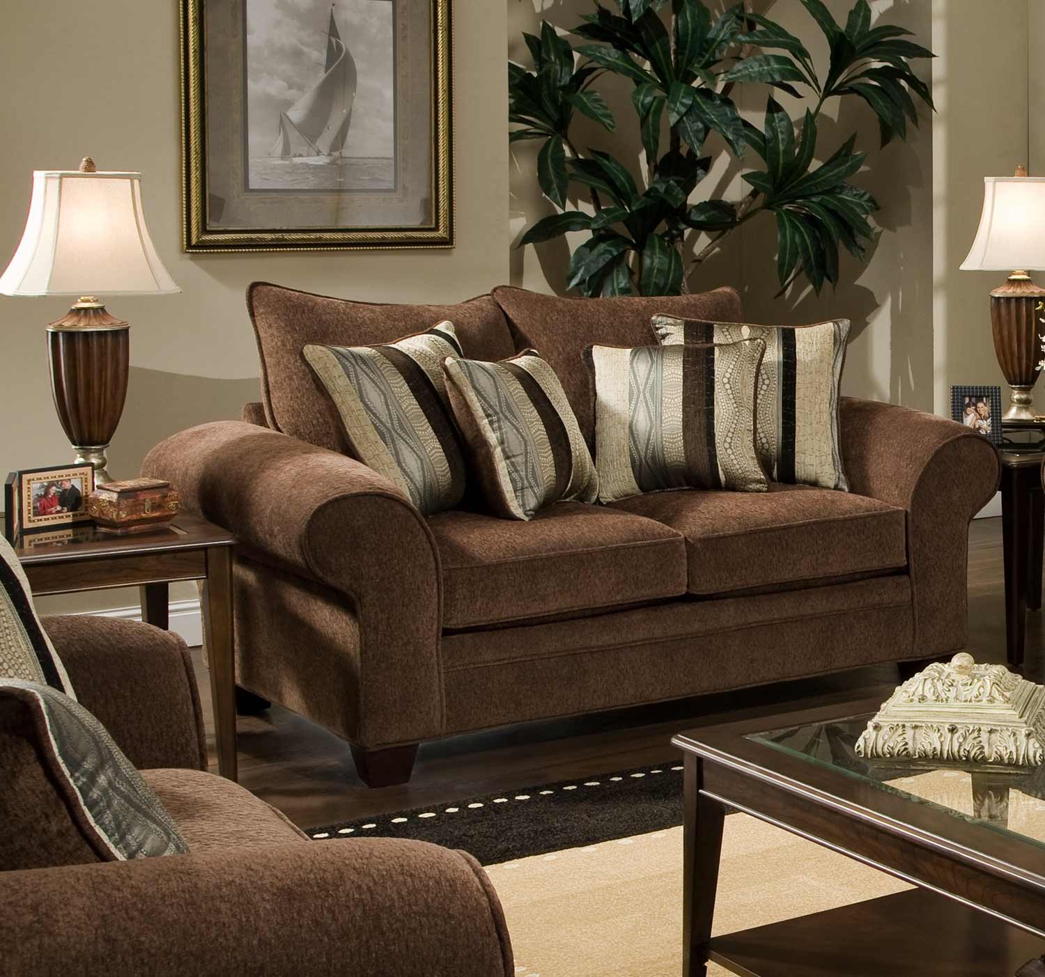 Chelsea Home Clearlake Loveseat - Masterpiece Chocolate