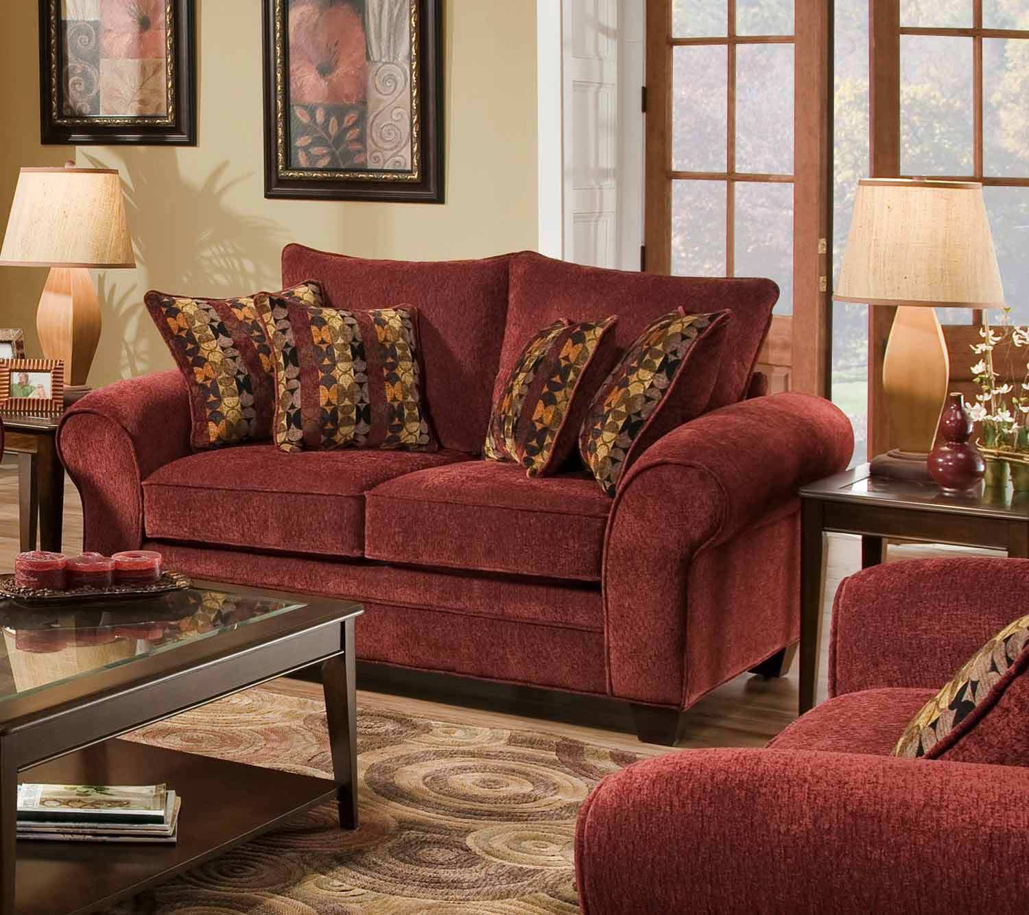 Chelsea Home Clearlake Loveseat - Masterpiece Burgundy
