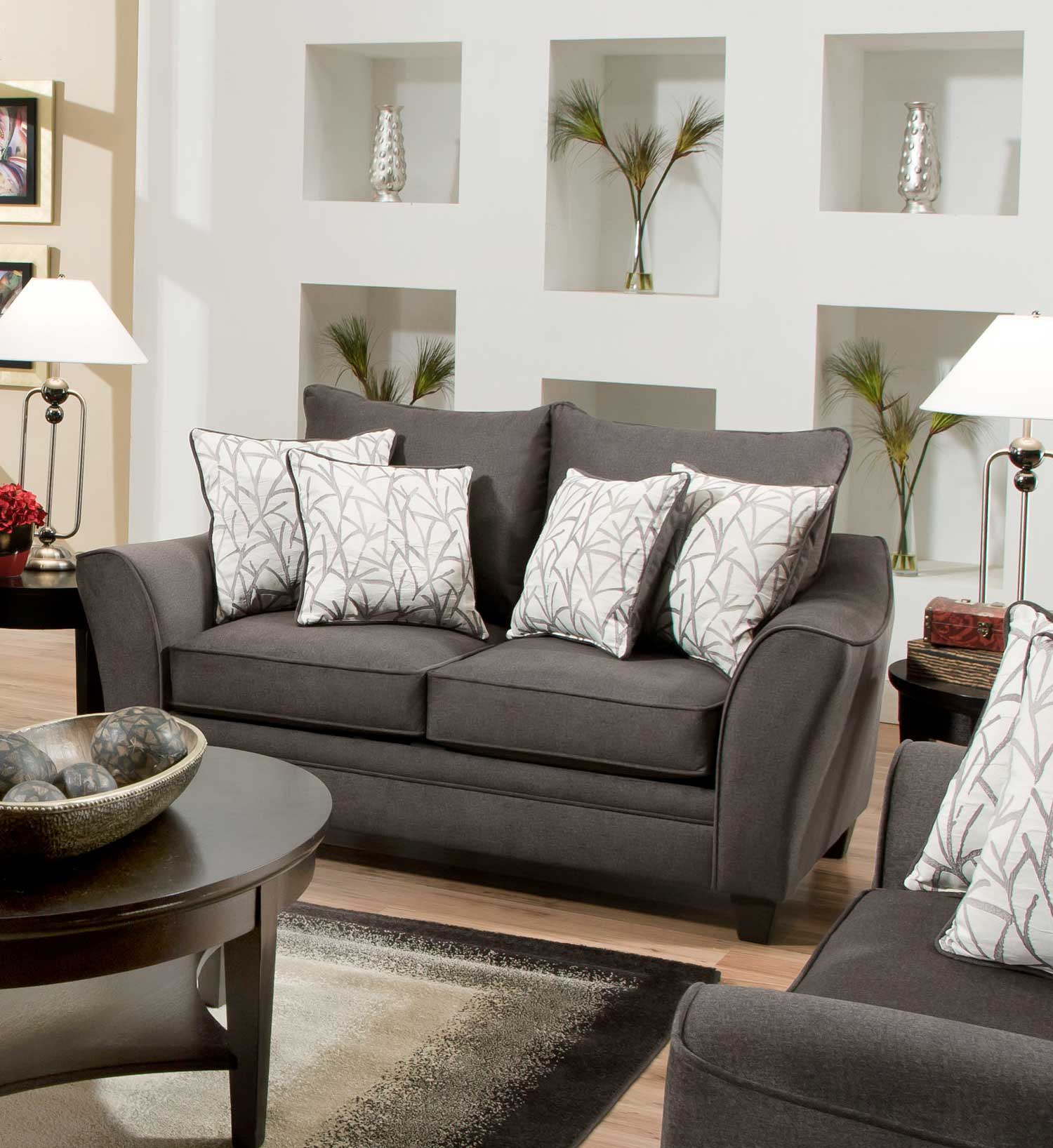 Chelsea Home Cupertino Loveseat - Flannel Seal