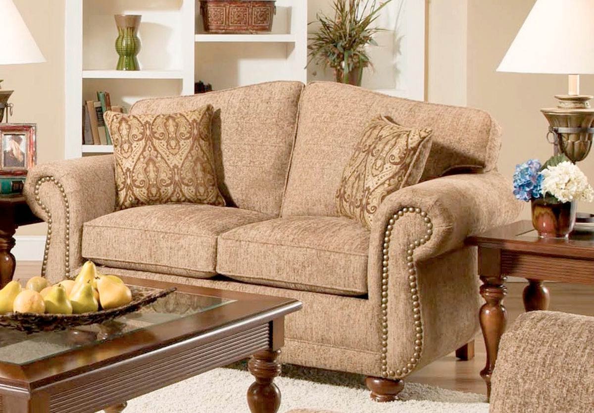 Chelsea Home Carmella Loveseat - Forever Young Camel