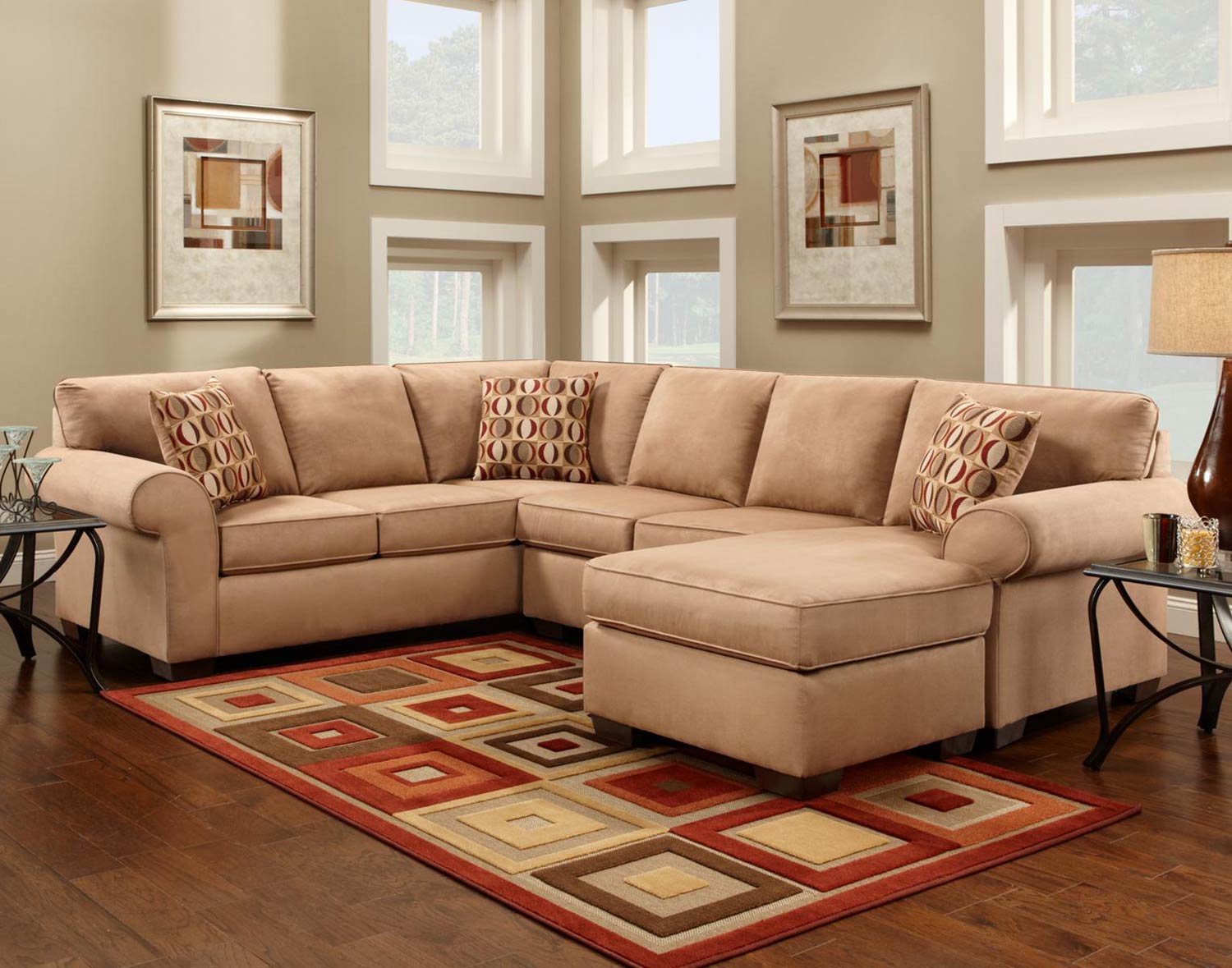 Chelsea Home Allegany 2 Piece Sectional Sofa with Full Sleeper - Patriot Mocha