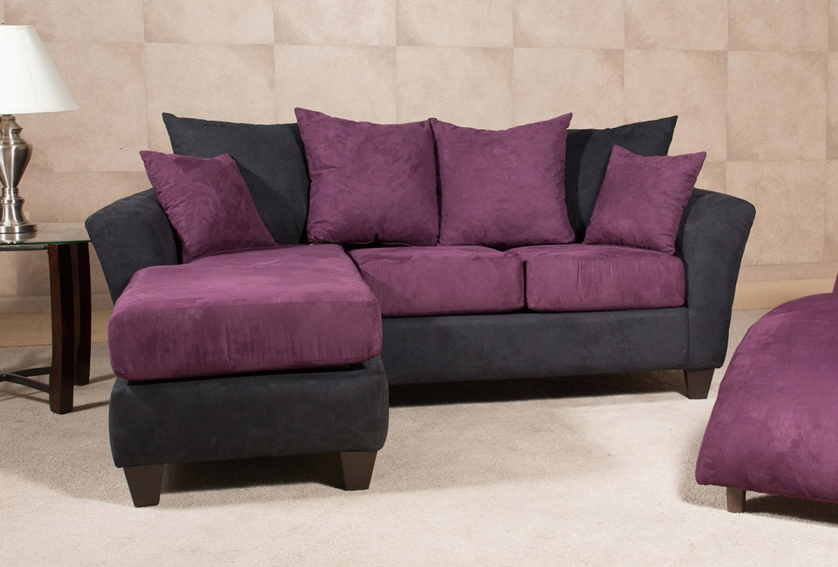 Chelsea Home Lunenburg Sofa - Eggplant