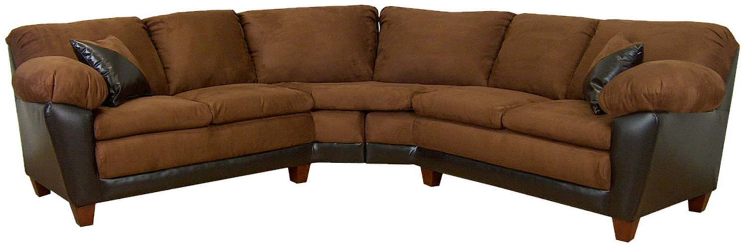 Chelsea Home James 2 Piece Sectional Sofa - Mission Cinnamon/Bicast Chocolate