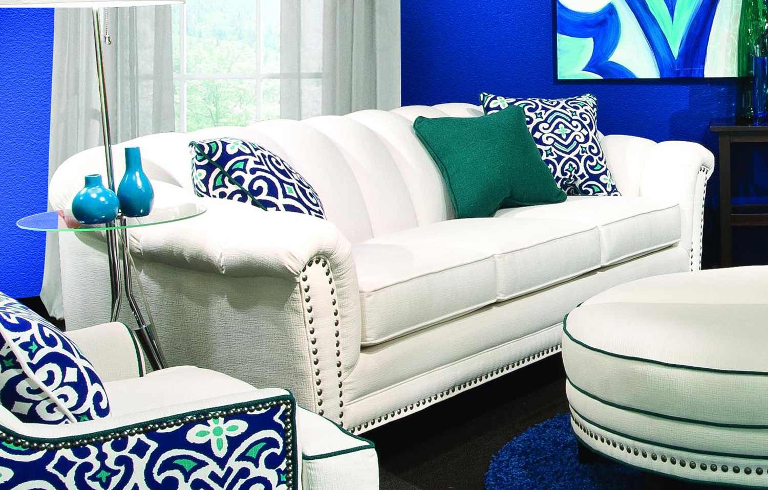 Chelsea Home Channel Sofa - Heavenly Oyster