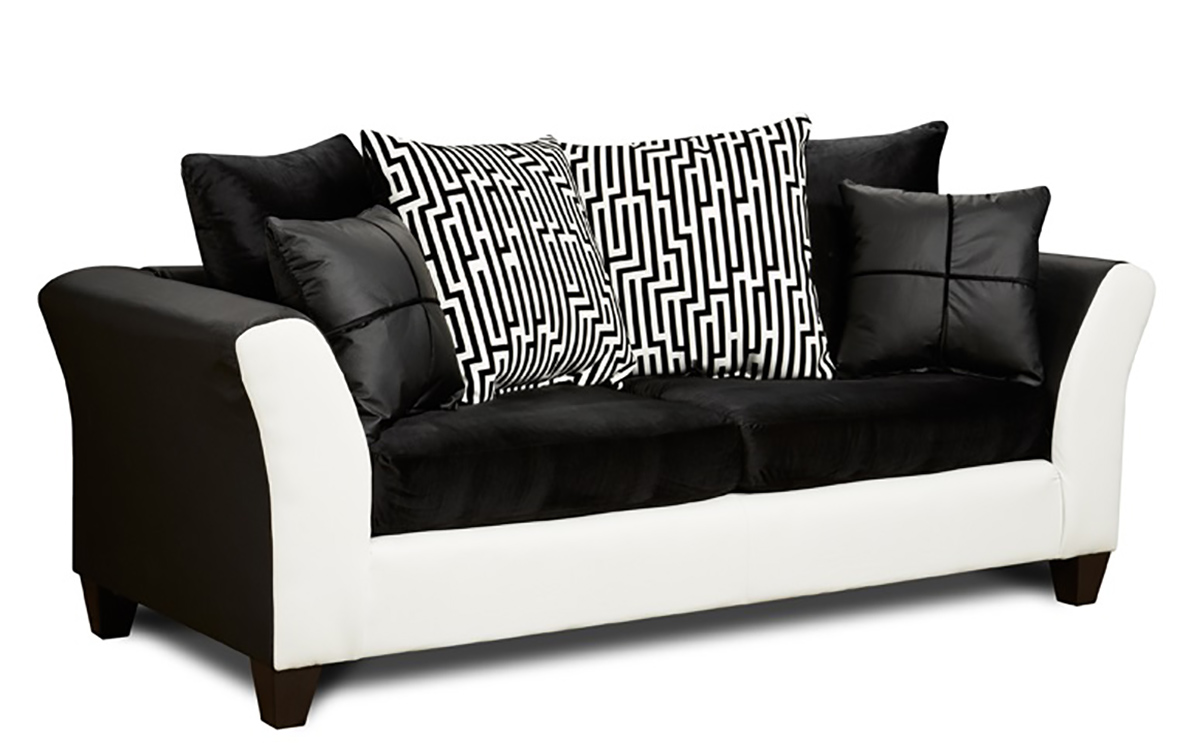 Chelsea Home Bates Sofa - Black/White