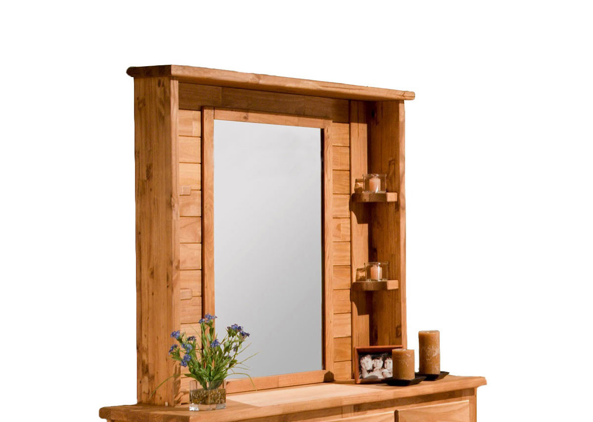 Chelsea Home 31104 Mirror Hutch - Ginger Stain