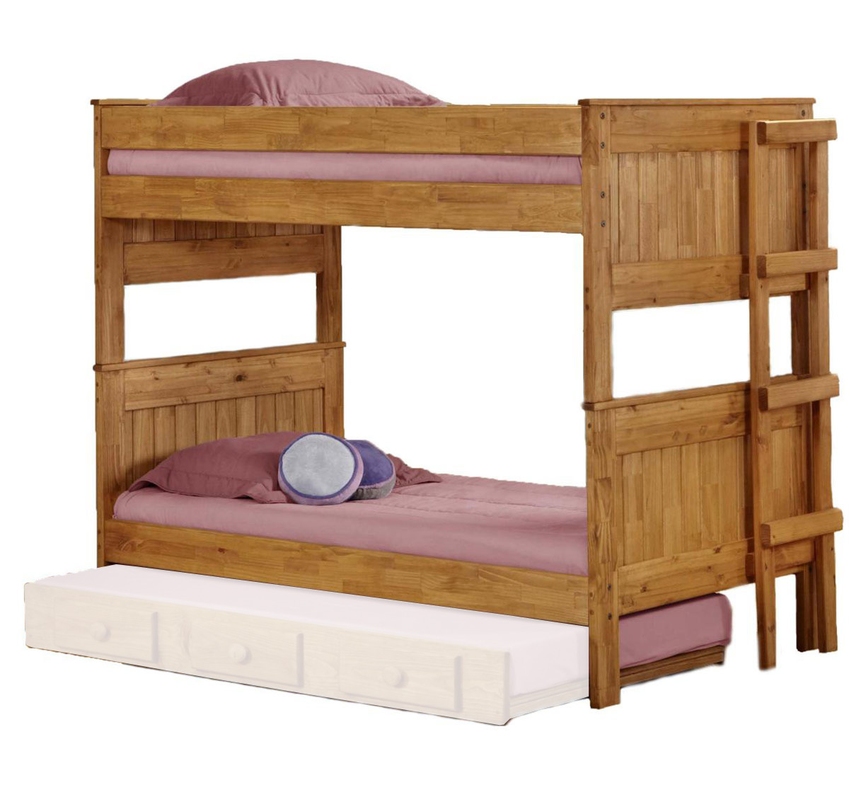 Chelsea Home 312003-450 Twin Over Twin Stackable Bunk Bed - Ginger Stain