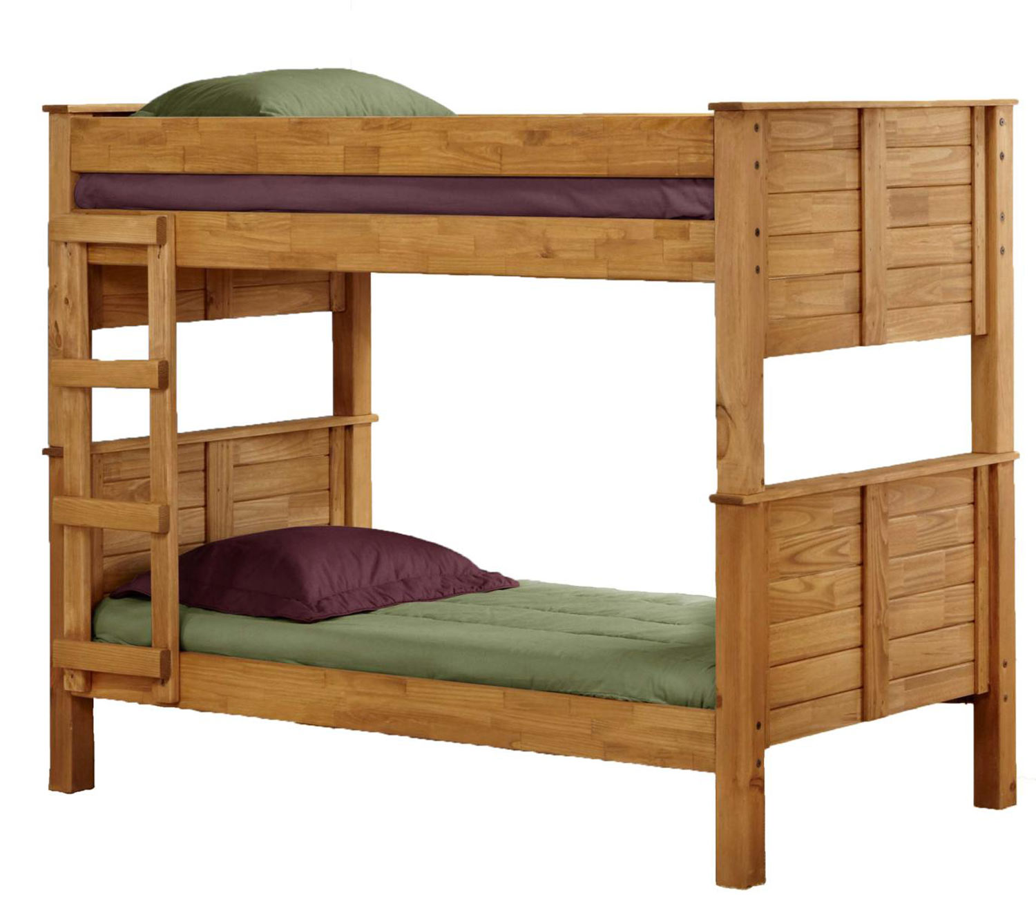 Chelsea Home 312008 Twin Over Twin Post Bunk Bed - Ginger Stain