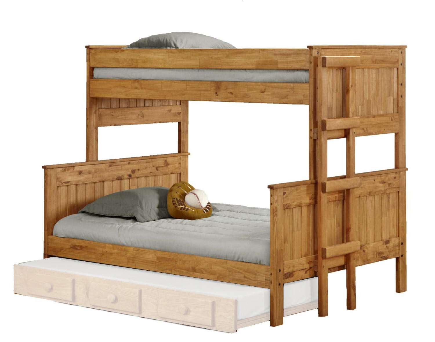 Chelsea Home 312009-450 Twin Over Full Stackable Bunk Bed - Ginger Stain