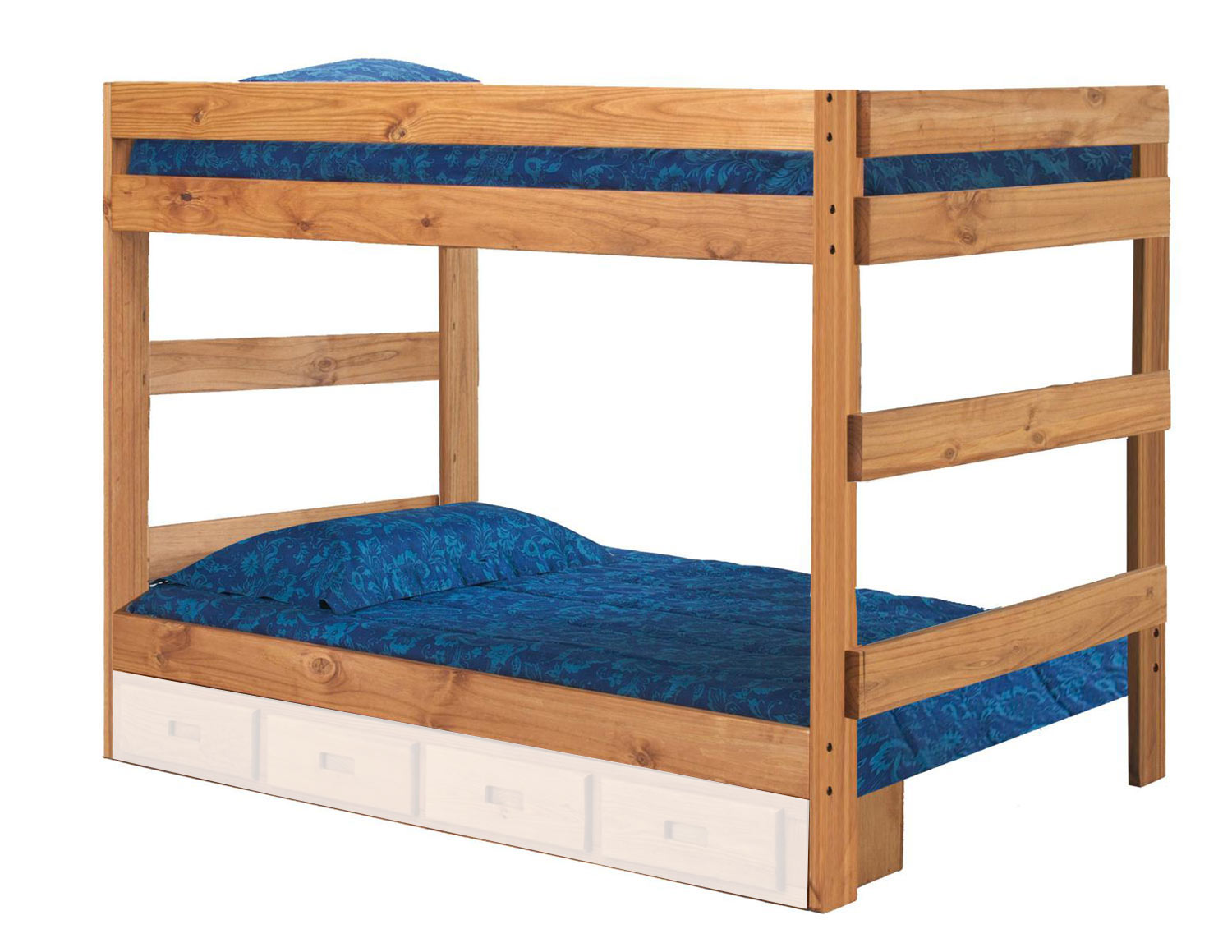 Chelsea Home 312010-411 Full Over Full One Piece Bunk Bed - Ginger Stain