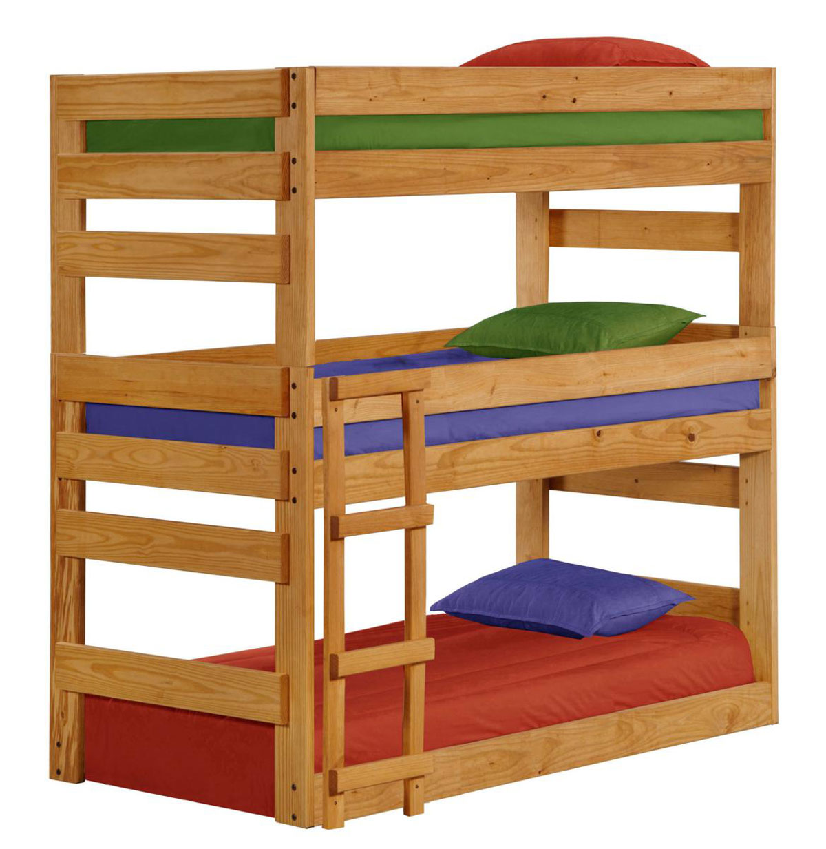 Chelsea Home 312500 Twin Triple Bunk Bed - Ginger Stain