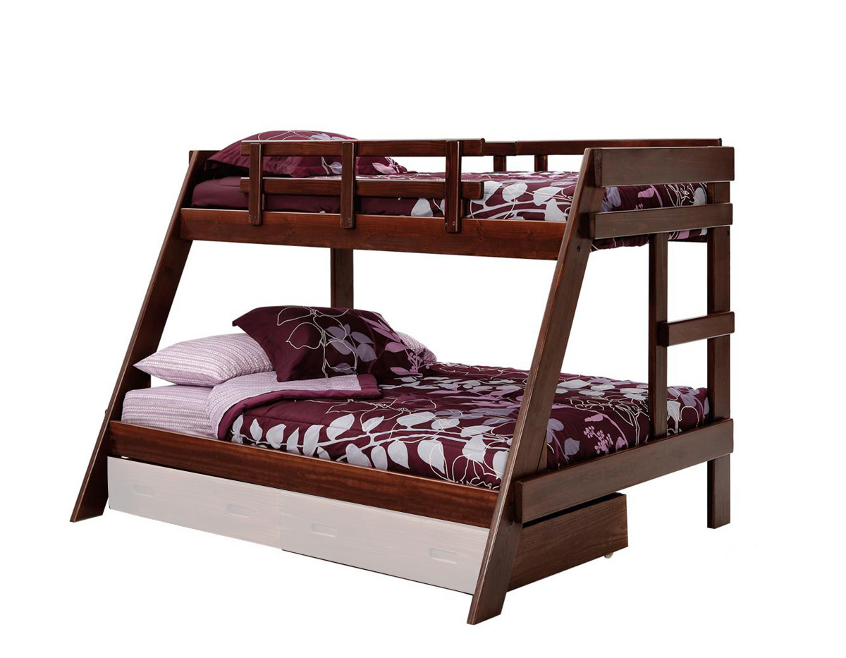 Chelsea Home 3626503 Twin Over Full A Frame Bunk - Dark