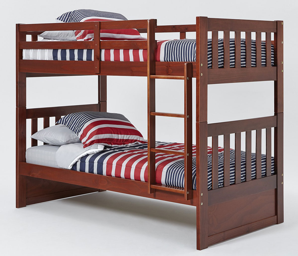 Chelsea Home Twin Over Twin Mission Bunk Bed - Chocolate