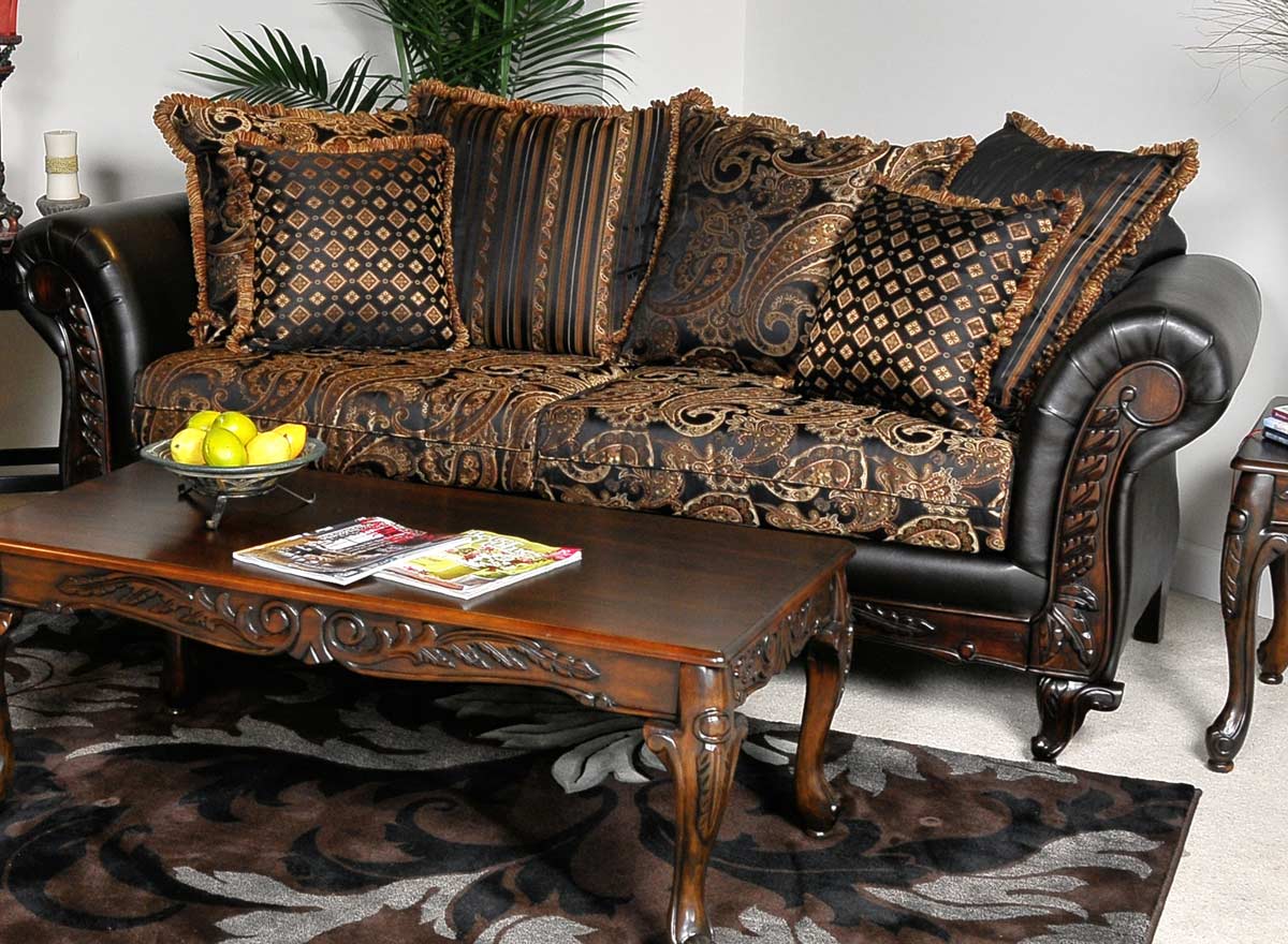 Chelsea Home Elegant Sofa Set - Candytuft Storm