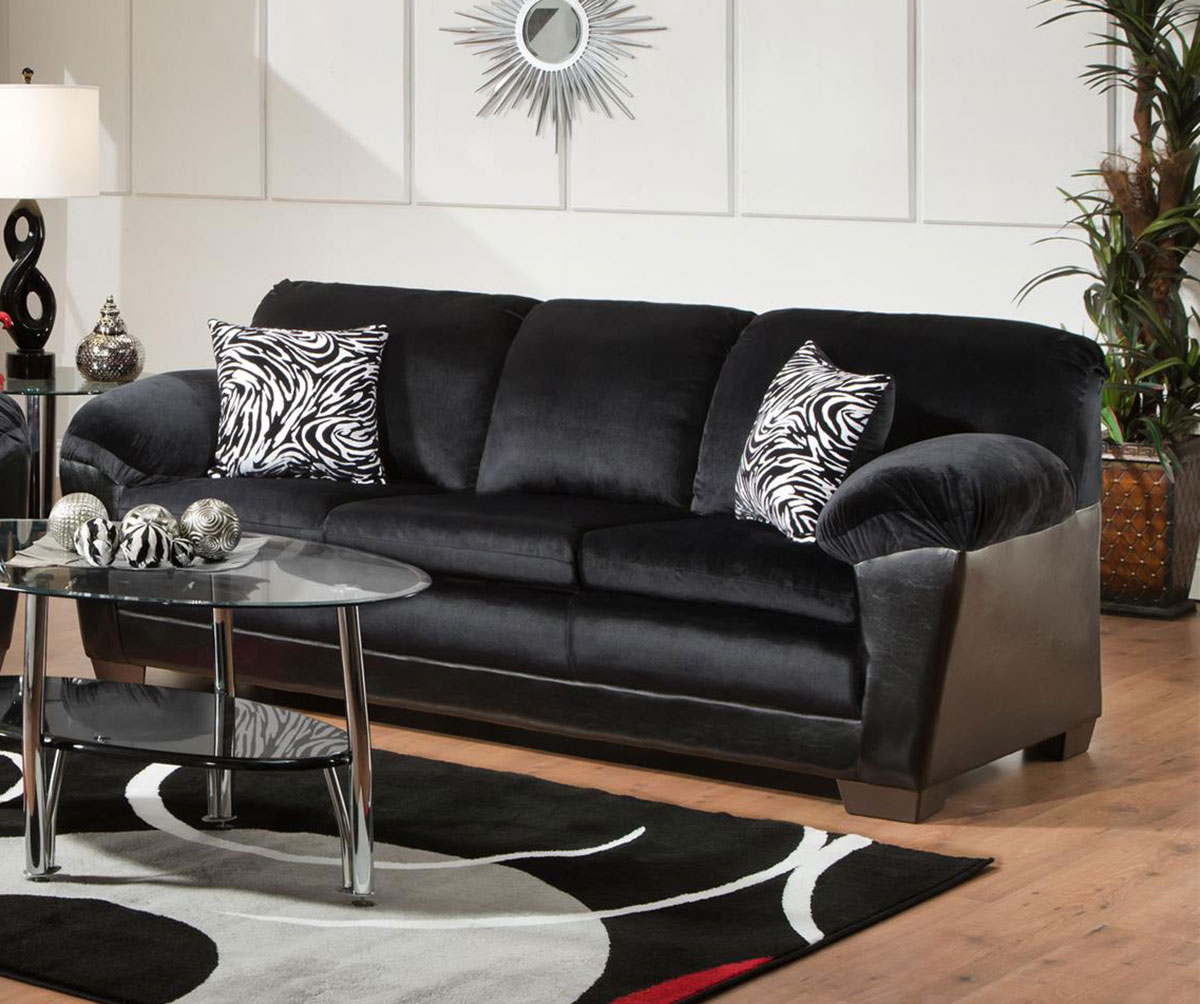 Chelsea Home Jerrico Sofa Set - Black