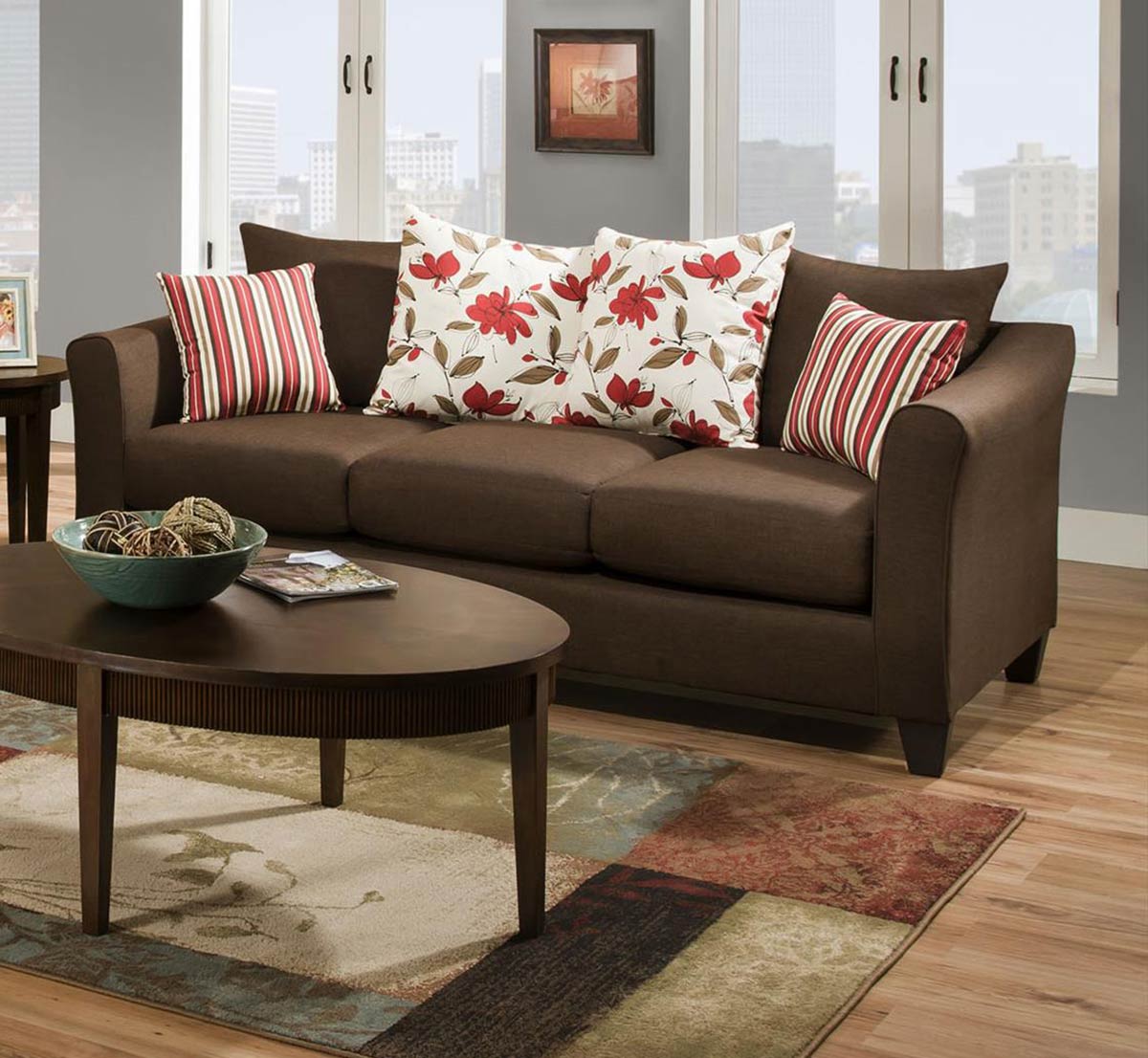 Chelsea Home Shay Sofa - Cocoa