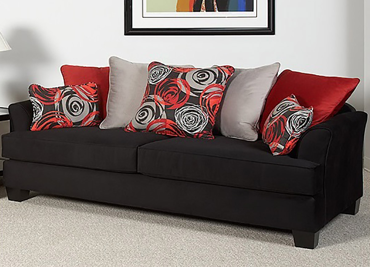 Chelsea Home Paxton Sofa Set - Black