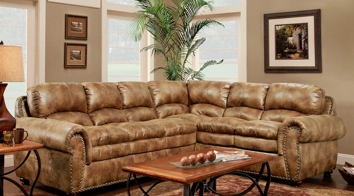 Chelsea Home Santa Fe Sectional Sofa Set - Padre Almond