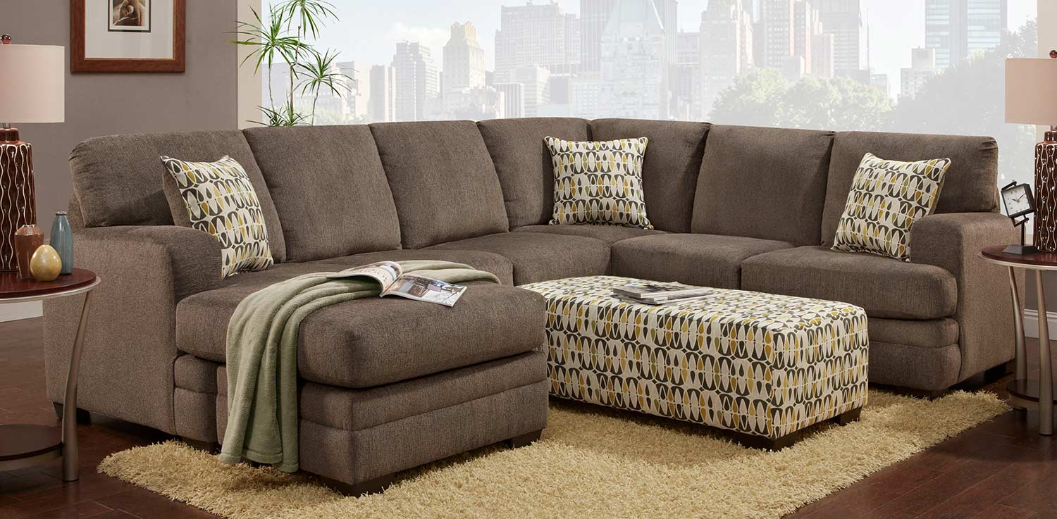 Chelsea Home Northborough Sectional Sofa Set - Hillel Pewter