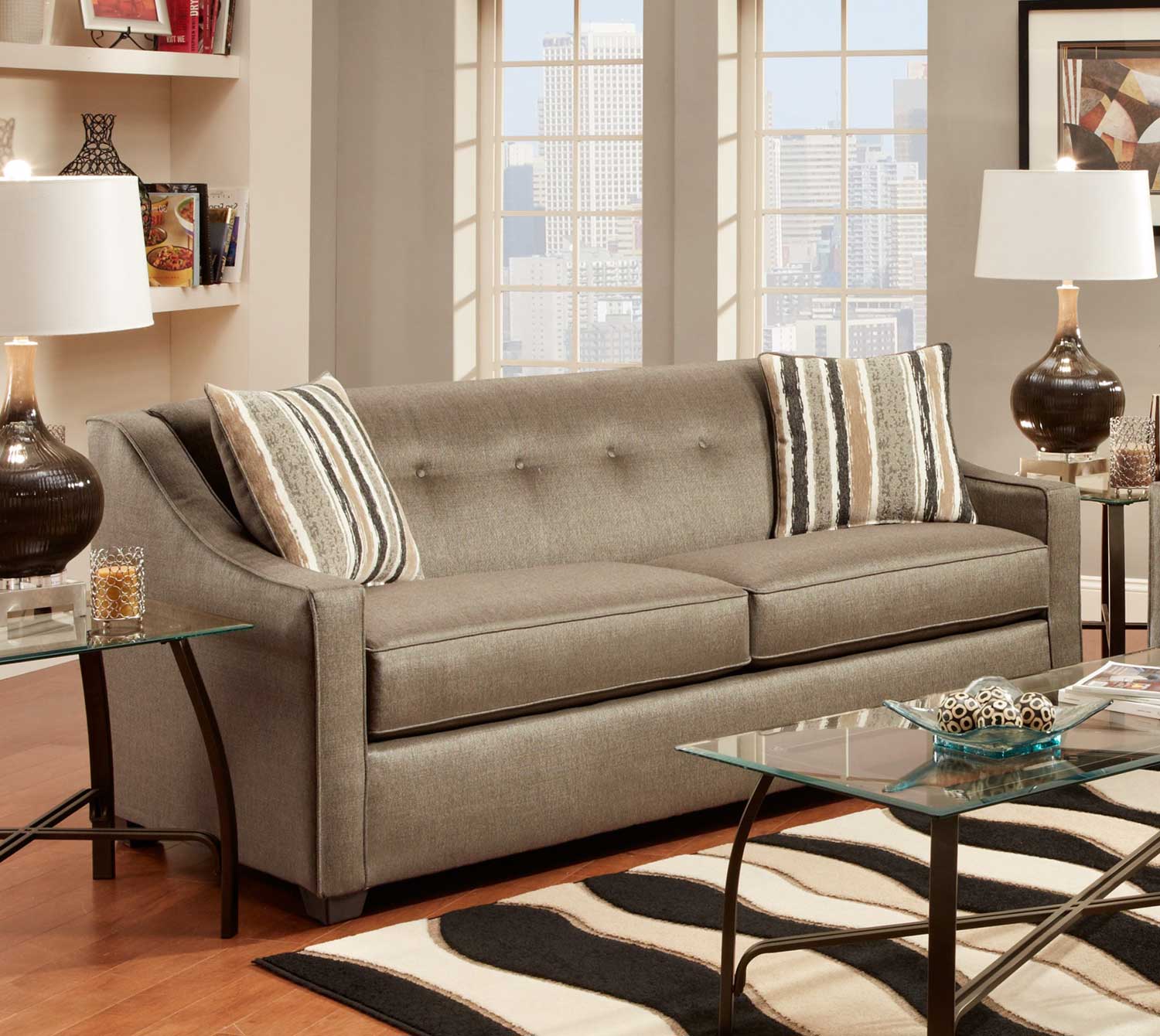 Chelsea Home Brittany Sofa - Stoked Pewter