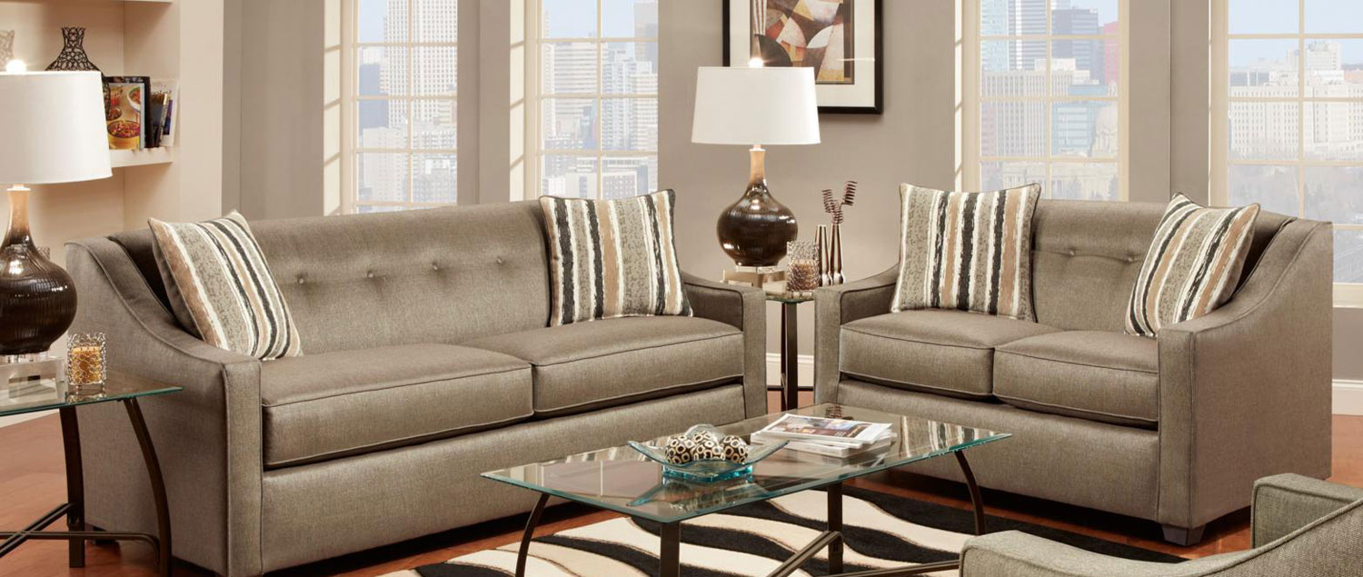 Chelsea Home Brittany Sofa Set - Stoked Pewter