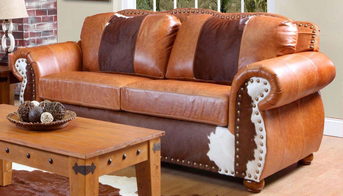 100 cowhide leather sofa